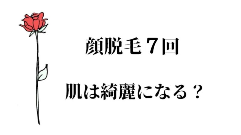 顔脱毛7回終了肌は綺麗になる痛み実際に感じた効果ジェントルレーズプロ ミニマム美容貯金